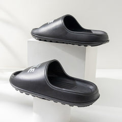 Men's Letter Graphic Platform Slippers