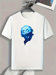 Spooky Pattern Print Men's Graphic T-shirt for Summer
