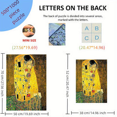 1000 Piece Paper Puzzle Klimt's The Kiss Replica
