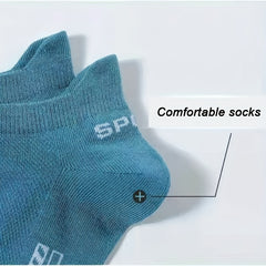 Men's High Ankle Sports Socks Cotton Breathable Mesh Casual Athletic Thin Socks