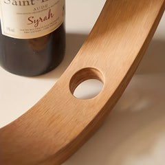 Bamboo Wine Rack Balance Display Home Kitchen Accessories