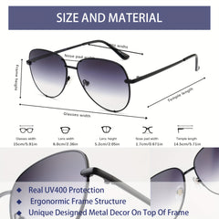 VIVIENFANG Classic Polarized Aviator Sunglasses 61mm UV400 Eye Protection