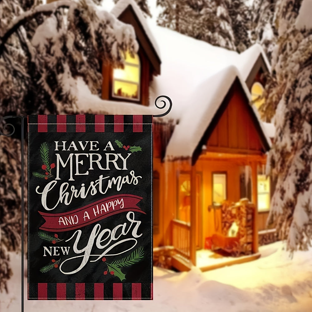 Christmas & New Year Garden Flag - Double Sided Outdoor Decor