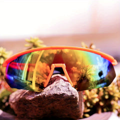 Outdoor Cycling Sports Sunglasses Colorful Film One piece Sunglasses