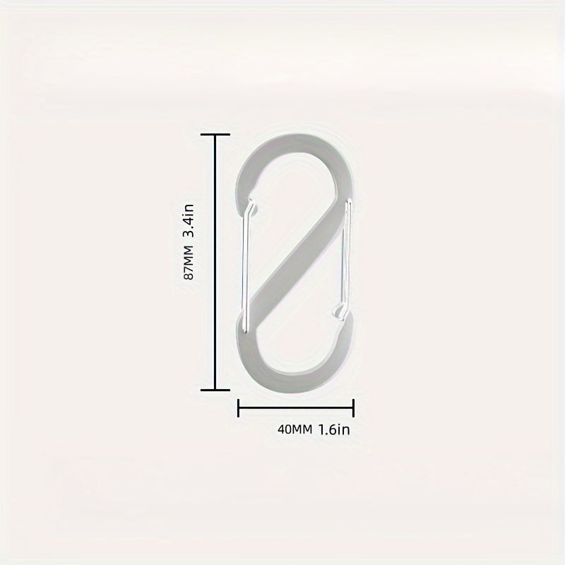 2pcs S Type Mountaineering Buckle Aluminum Alloy 8 Buckle Multifunctional