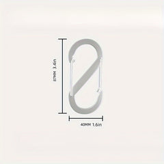 2pcs S Type Mountaineering Buckle Aluminum Alloy 8 Buckle Multifunctional