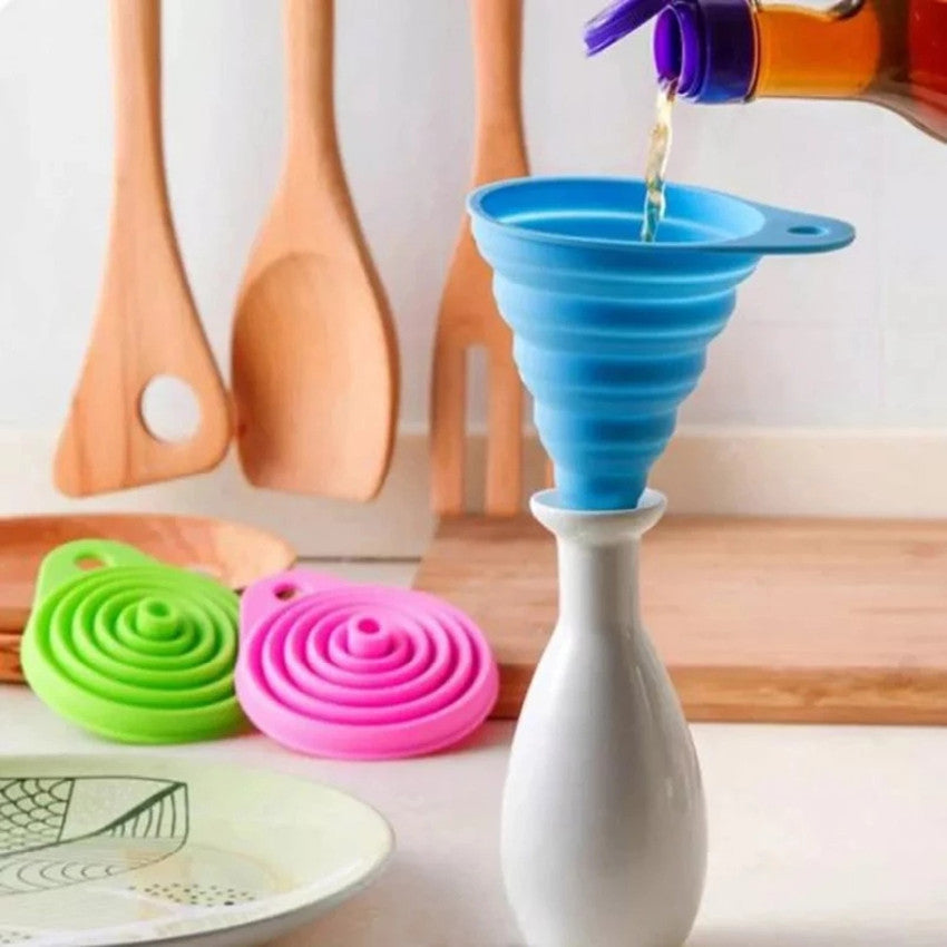 Mini Silicone Funnel for Liquids, Jam, Beans, Automotive Flask