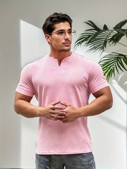 Men's Cotton Sports V Neck Tee for Summer