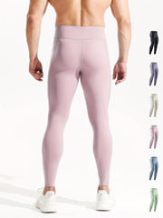 Men's High Waist Compression Legging Breathable Tights Sports Underlay Pants