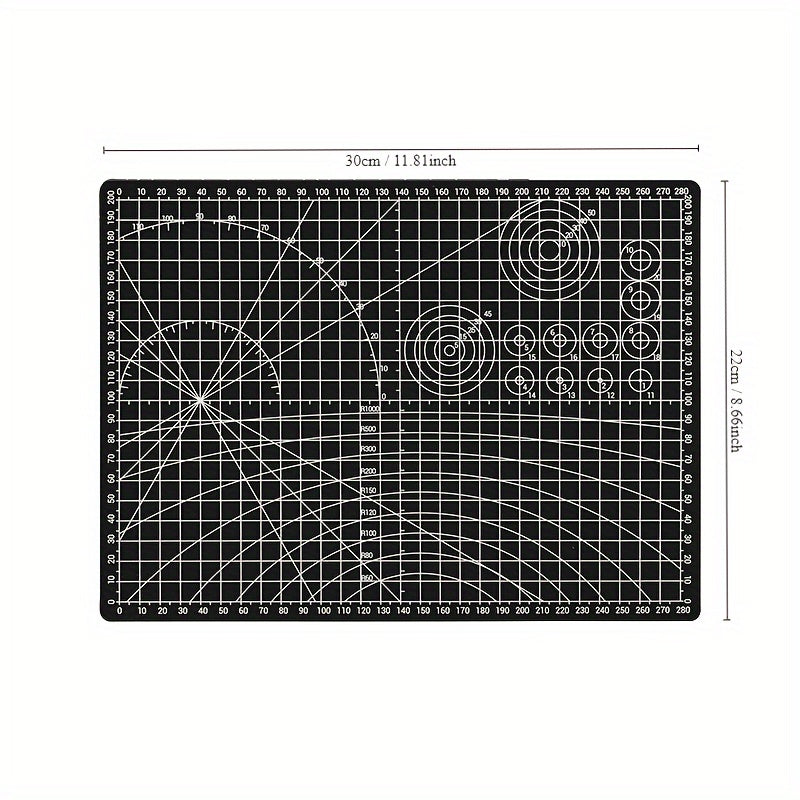 A4 Double Sided Cutting Mat Sewing Crafting Grid Line Cu