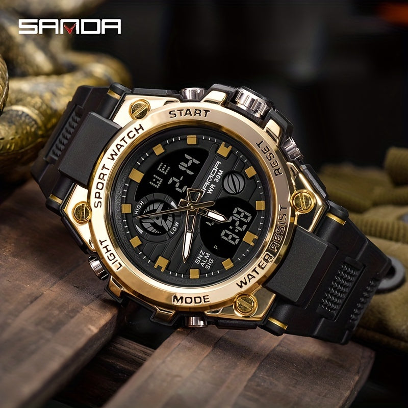 SANDA Waterproof Sports Watch Men's Accessories