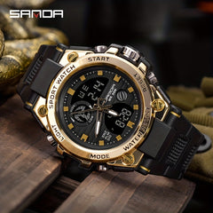 SANDA Waterproof Sports Watch Men's Accessories