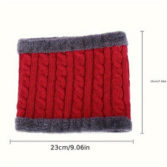 Winter Scarf Neck Gaiter Velvet Thick Warm Knitted Neck Cover