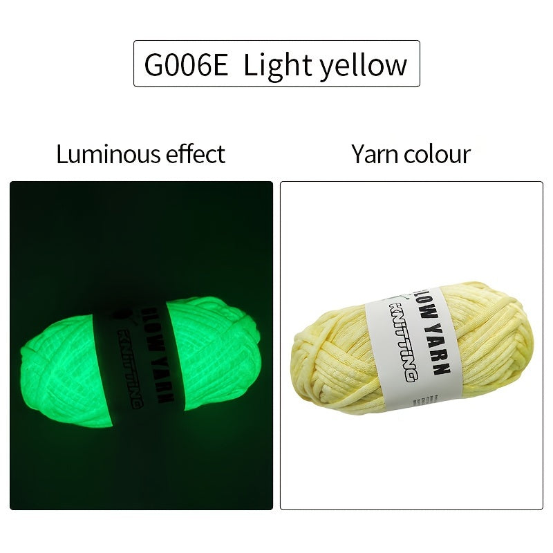 Luminous Crochet Yarn Soft Yarn for DIY Projects 45m 50g