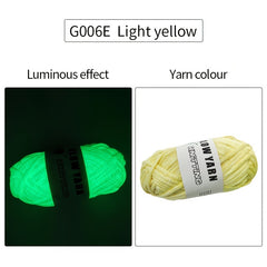 Luminous Crochet Yarn Soft Yarn for DIY Projects 45m 50g