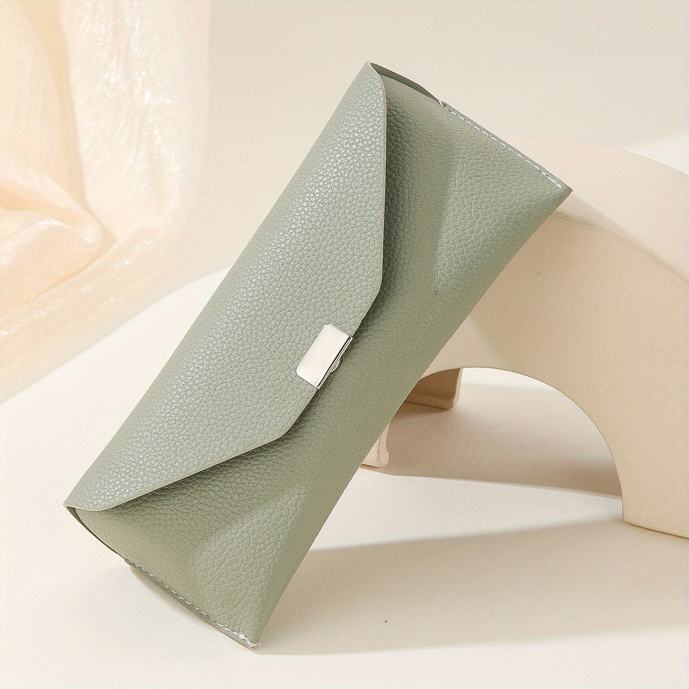 Solid Glasses Bag PU Leather Sunglasses Storage Pouch Case