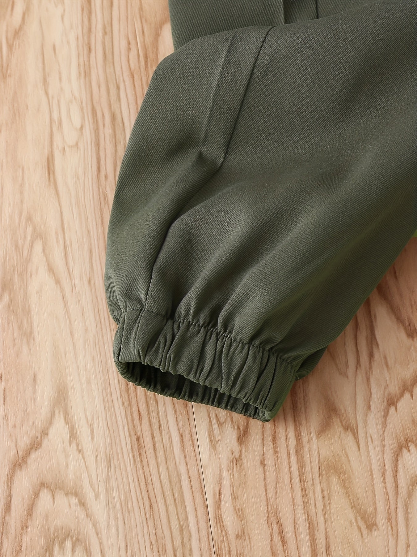 Boy's Green Cargo Pants With Pockets for Outdoor