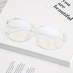 Men's Oval PC Glasses Anti-fatigue Anti-UV Eyewear