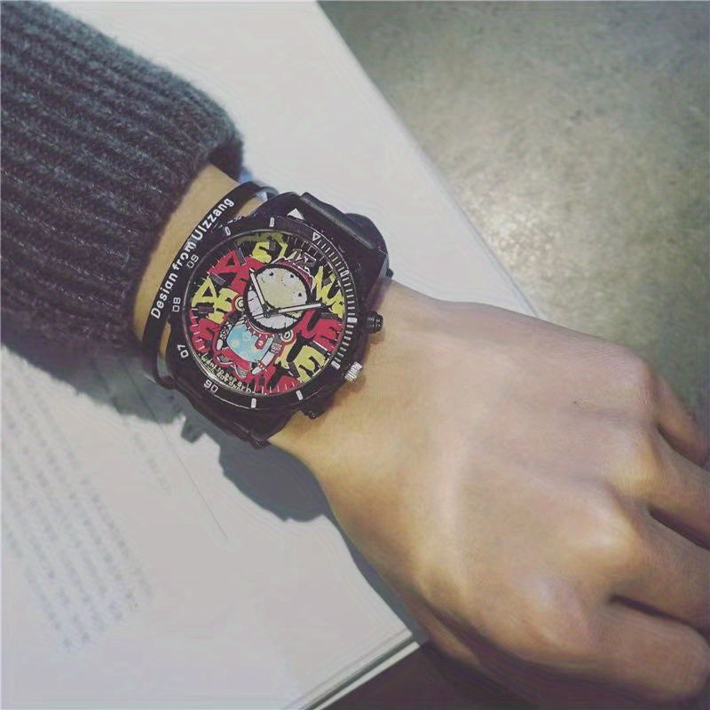 Hip Pop Large Dial Wrist Watch for Children