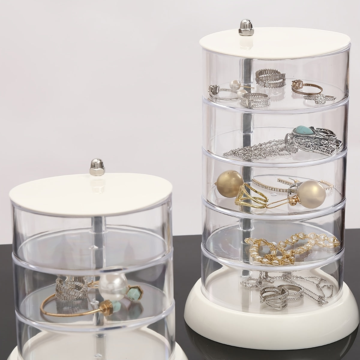 Transparent Rotating Jewelry Storage Box