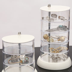 Transparent Rotating Jewelry Storage Box