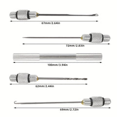 5pcs Fishing Core Rigs Tool Kit Metal Needles Drill Carp Tackle