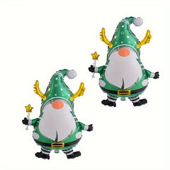 2pcs Santa Claus Doll Balloons Christmas Party Events Decoration