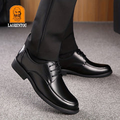 LAORENTOU Men's Leather Oxford Shoes Non Slip Formal Shoes