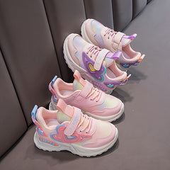 Girls Casual Low Top Sneakers Breathable Non-slip Shoes for Walking Running