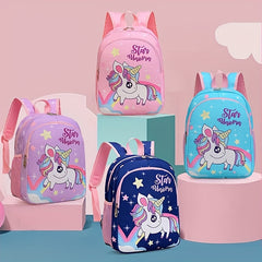 Kids Cartoon Pony School Bag Casual Waterproof Backpack