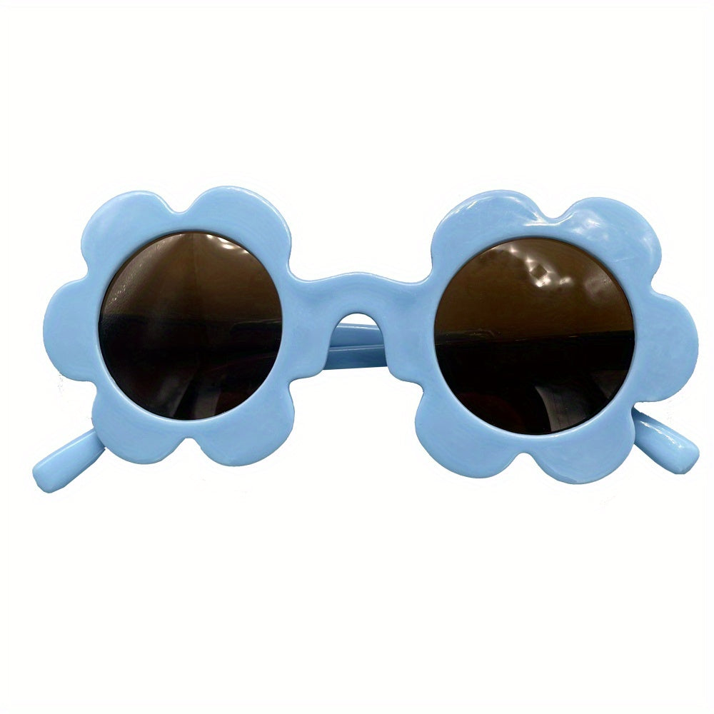 Cartoon Flowers Frame Round Sunglasses UV Protection for Boys and Girls