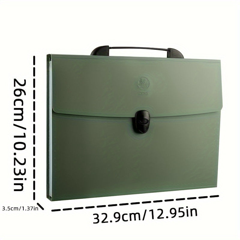 Expanding File Organizer with 13 Transparent Pockets Secure Buckle Labeling Tabs