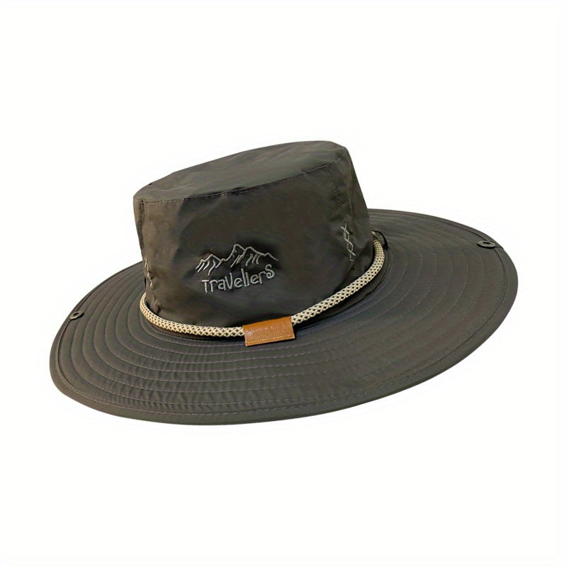 Embroidered Sun Protection Hat for Outdoor Traveling