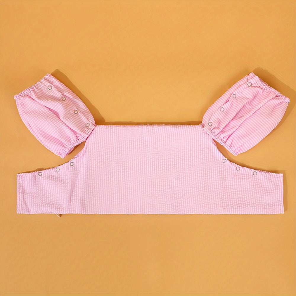 Toddler Kids Gingham Seersucker Flotation Device Cover Baby Swim Puddle Jumper