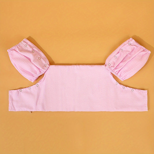 Toddler Kids Gingham Seersucker Flotation Device Cover Baby Swim Puddle Jumper