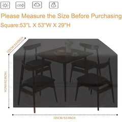 Waterproof Patio Table Cover 420D Oxford Fabric Patio Set Cover