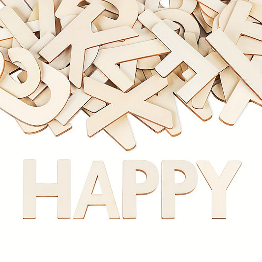52pc DIY English Letter Decorative Wooden Pieces Self-pasted Shooting Props