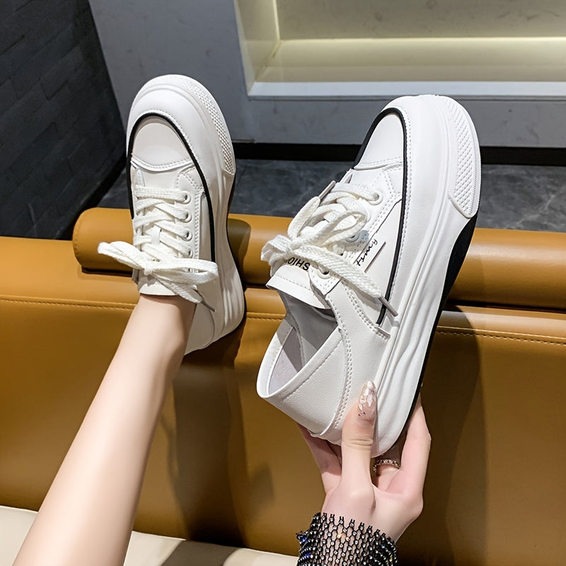 Women's Platform Sneakers Lace Up Walking Shoes
