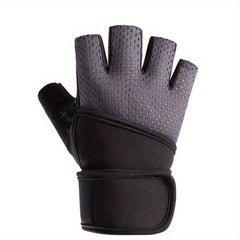 Breathable Half Finger Fitness Gloves with Wrist Support Anti Slip