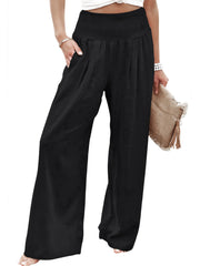 Wide Leg Pants High Waist Casual Loose Straight Fit Comfy Spring & Summer Pants