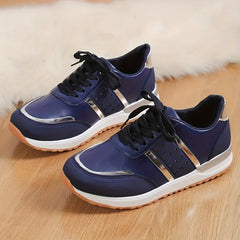 Breathable Colorblock Sneakers Low Top Lace Up Shoes