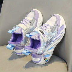 Girls' Chunky Soft Sole Sneakers Comfy Non Slip Casual Shoes