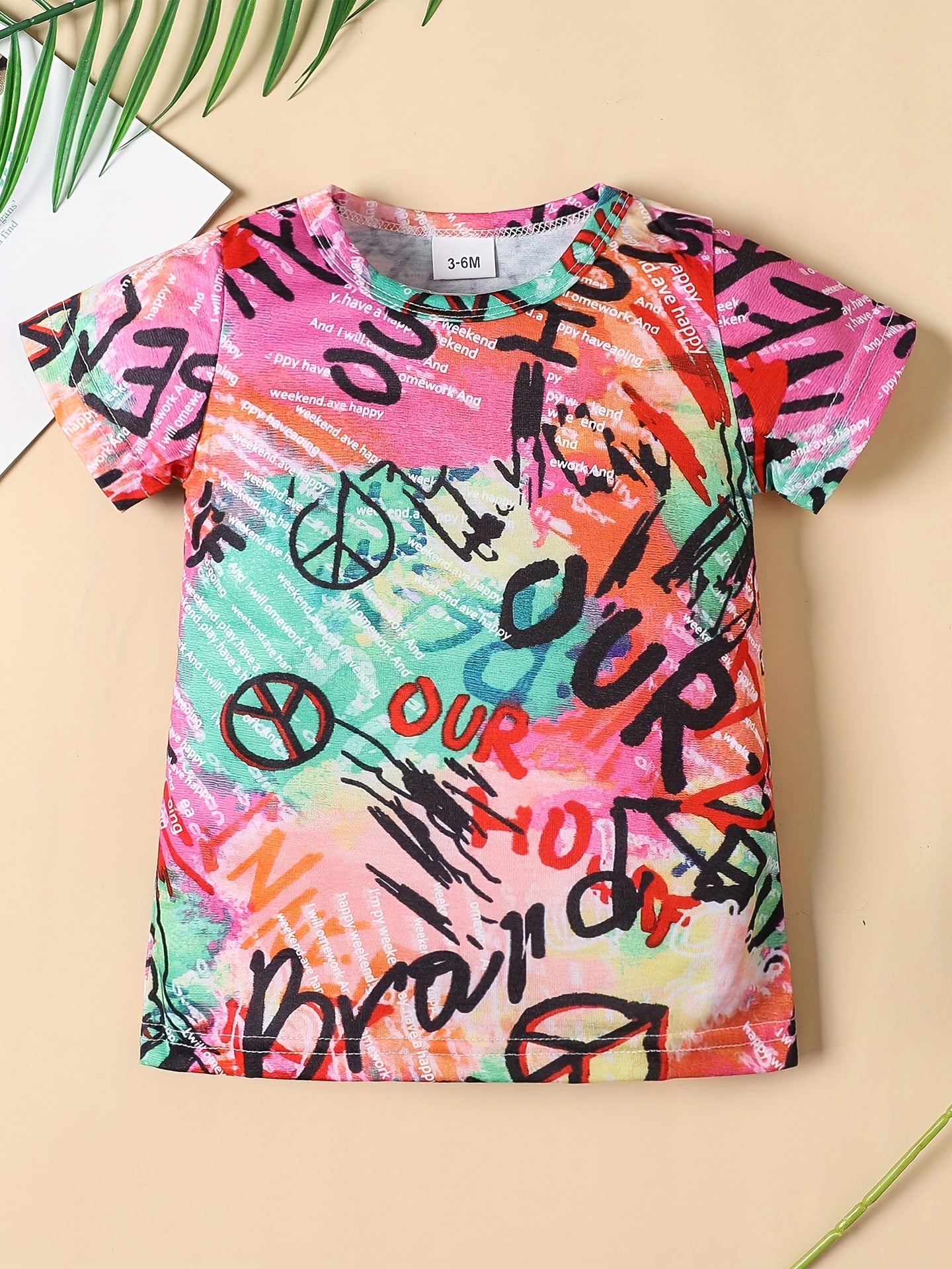 Girl's Letter Print Casual T shirt Dress