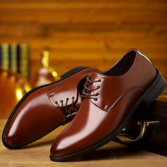 Men's Pointed Toe Derby Shoes for Wedding Business Party