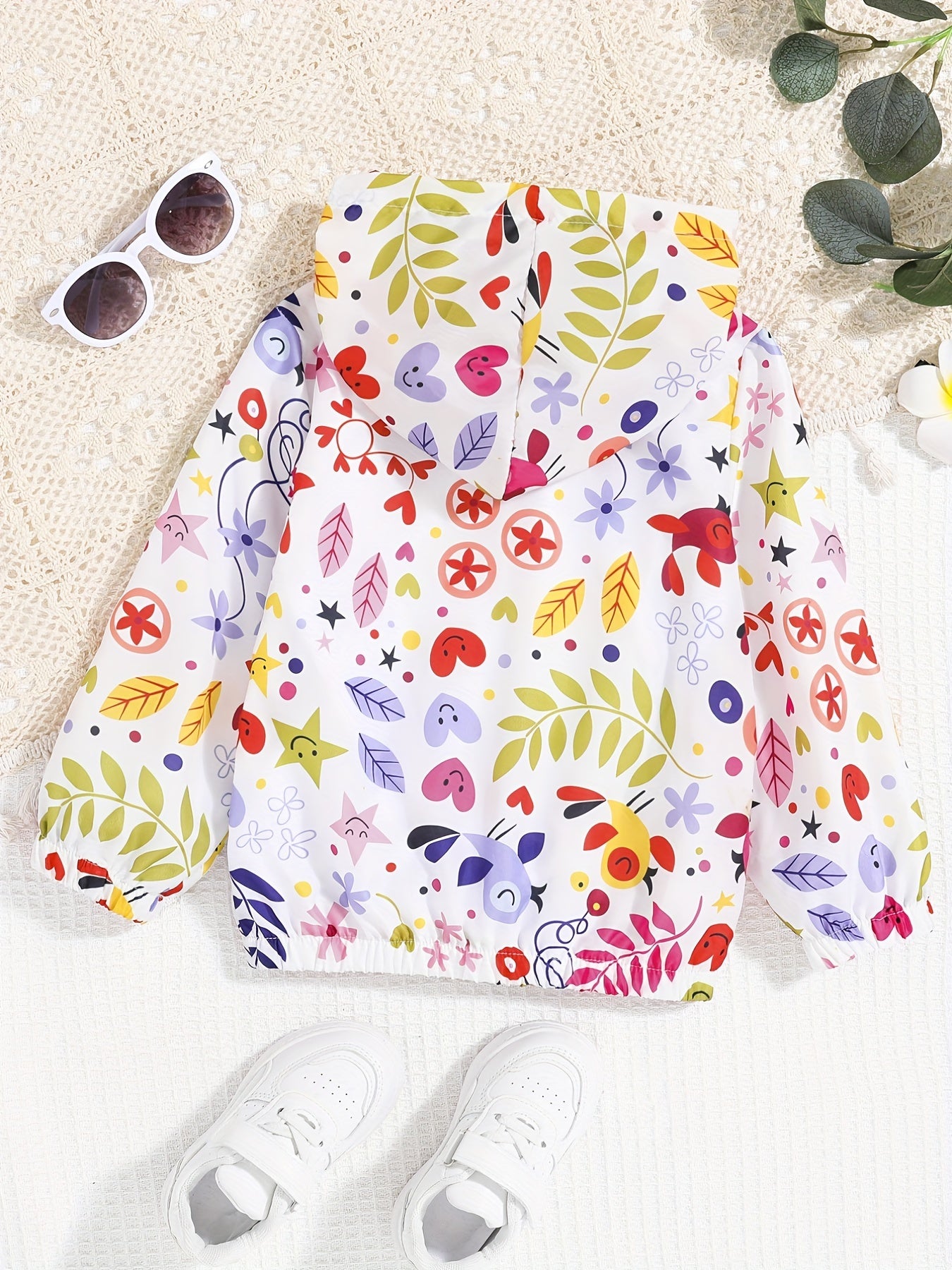 Girls Hooded Sun Protection Jacket for Spring Summer Autumn