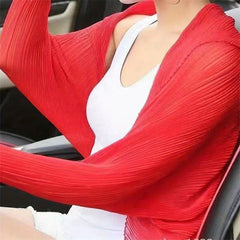 Chiffon Sunscreen Sleeve Shawl Soft Wrinkle Sun Protection Shawl For Women
