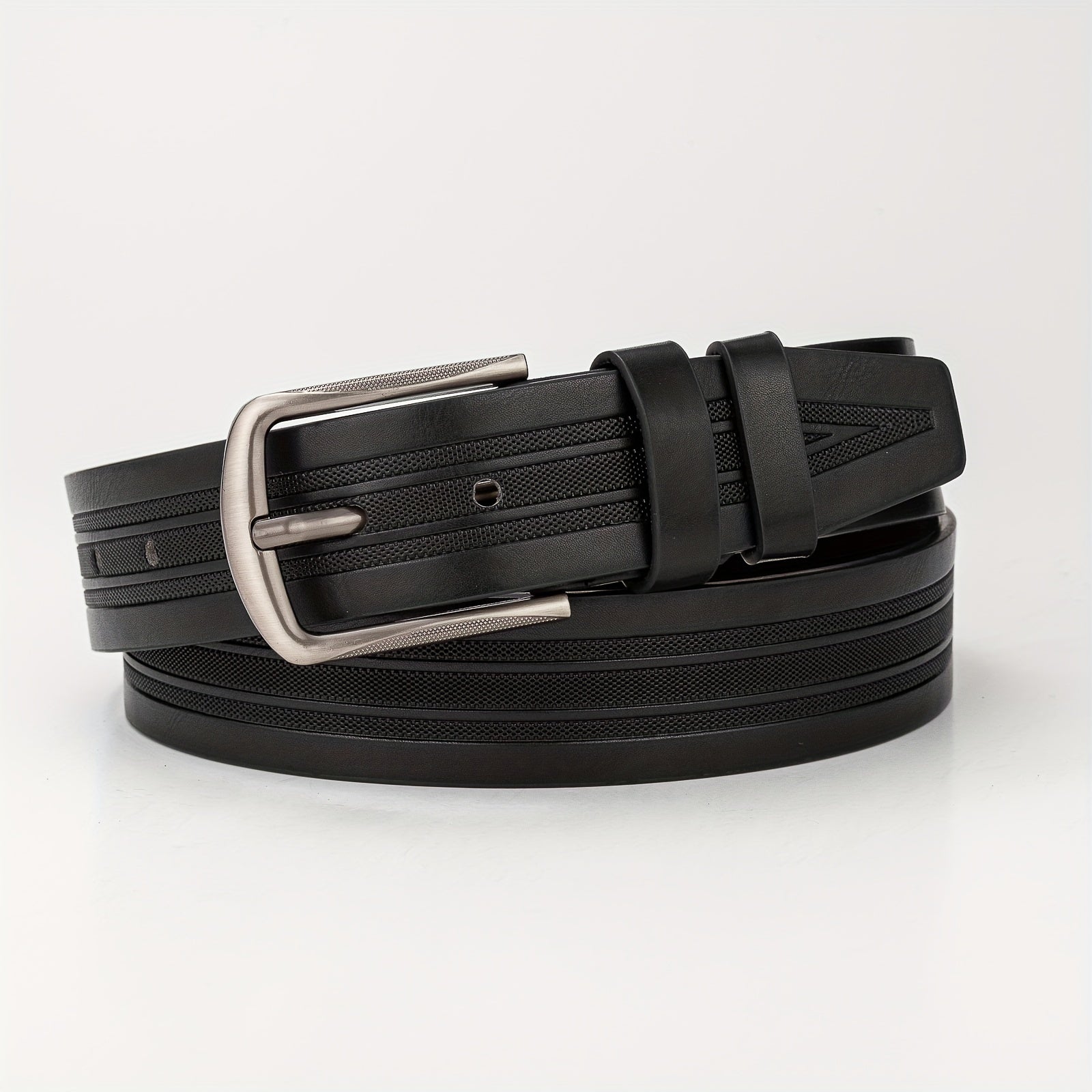 Embossed PU Men's Belt Casual Leather Belt