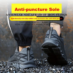 Men's Lightweight Safety Work Shoes Casual Sneakers