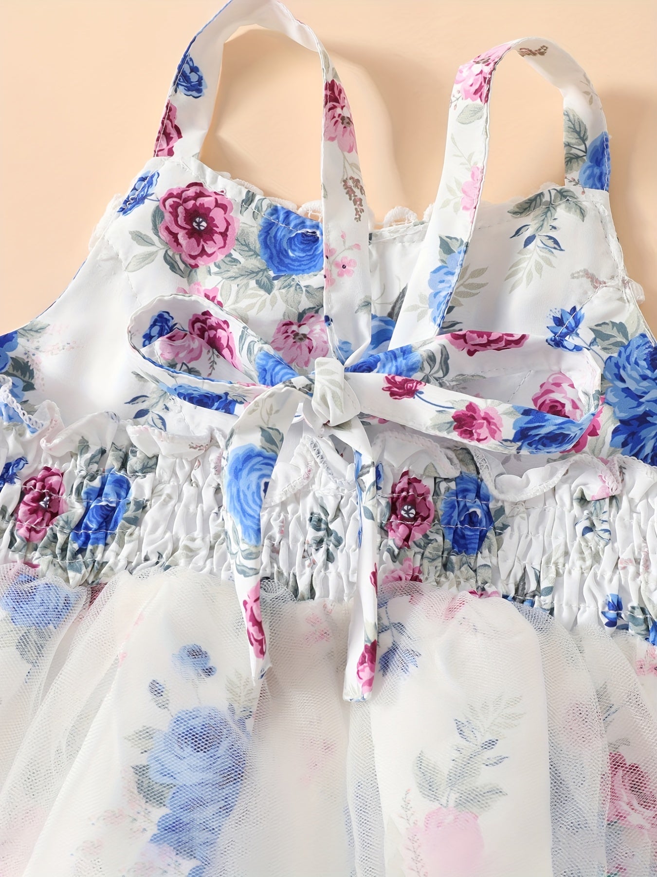 Toddler Girls Rose Graphic Cami Princess Dress For Party Beach