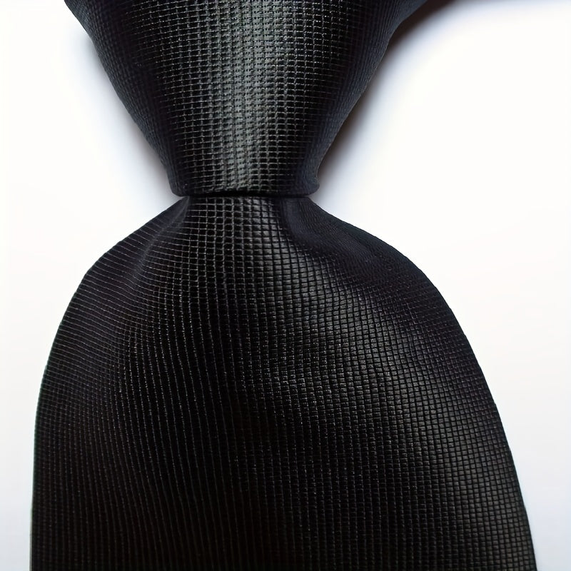 Solid Jacquard Woven Men's Tie Set